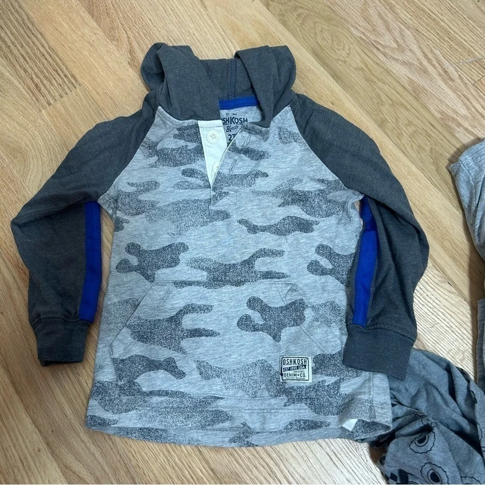 2T Shirt Bundle Boys Thanksgiving Halloween Monster Hugs Hooded Top Long Sleeve